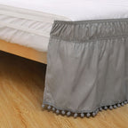 Wrap Around Bed Skirts for Queen Beds Adjustable Elastic Dust Ruffles Easy Fit Wrinkle and Fade Resistant Silky Luxurious Fabric Machine Washable