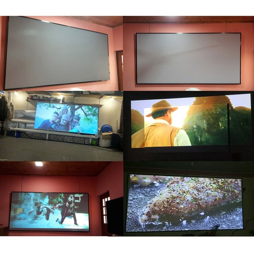 Durable Portable Projector Curtain Easy Setup Ideal for Business and Home 1Pc