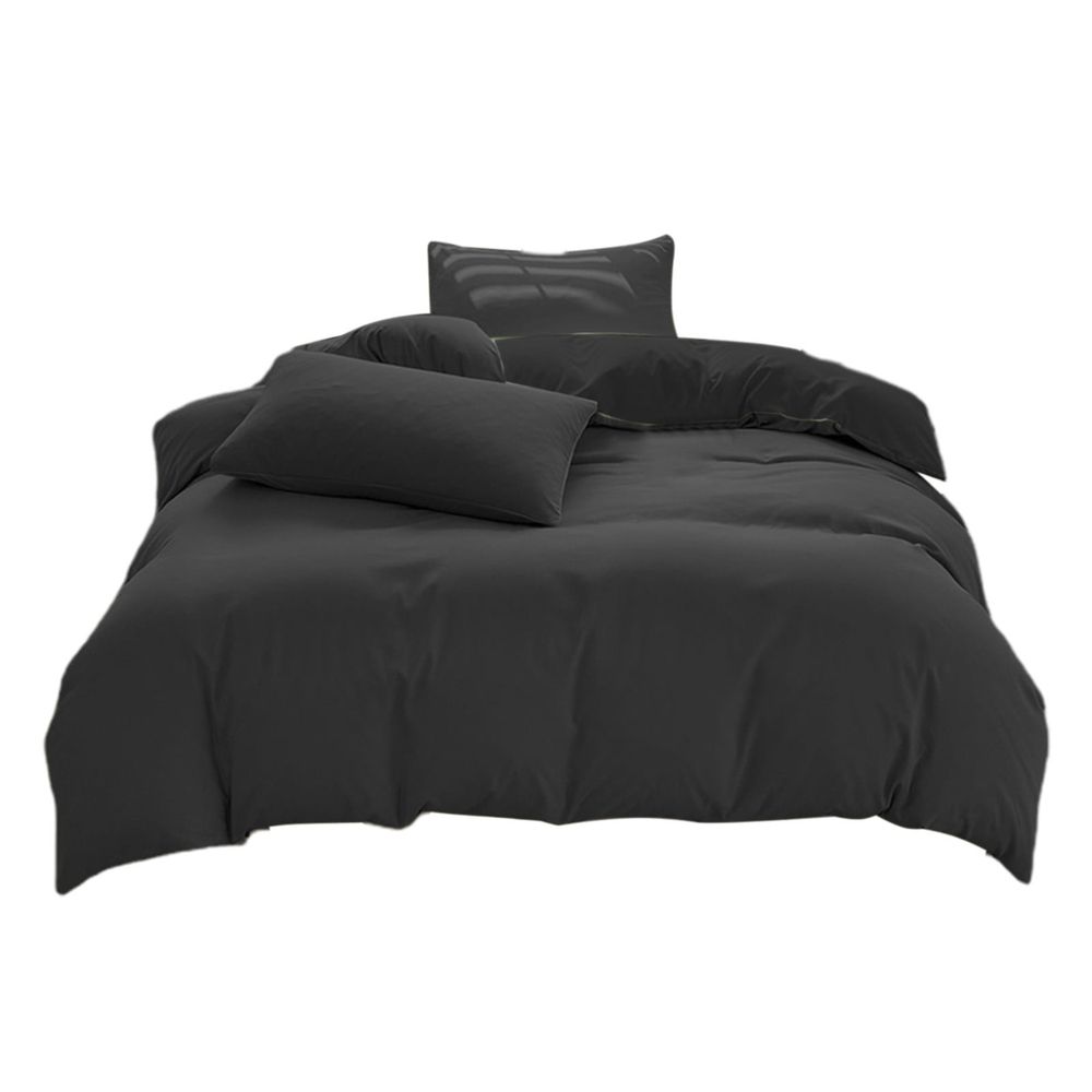 Cotton Blend 4 Piece Bedding Set - Bed in a Bag with Flat Sheet, Fitted Sheet, Duvet Cover and Two Pillowcases - Machine Washable All Season Bedroom Bedding for Home Guest Room