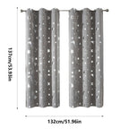 Blackout Curtains 51 x 53 inch Black Curtains Thermal Insulated Room Darkening Blackout Curtains For Bedroom