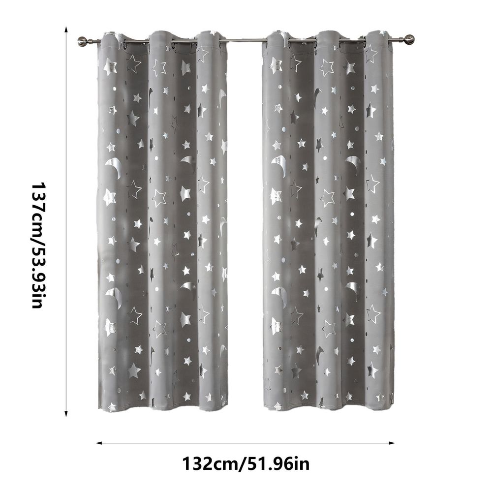 Blackout Curtains 51 x 53 inch Black Curtains Thermal Insulated Room Darkening Blackout Curtains For Bedroom