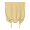 Double Layer Linen Blackout Tie Up Curtains Thermal Insulated Vertical Fully Lined Balloon Roman Shade Bathroom Window Adjustable Rod Pocket 23 Inch by 47 Inch