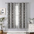 Blackout Curtains 51 x 53 inch Black Curtains Thermal Insulated Room Darkening Blackout Curtains For Bedroom