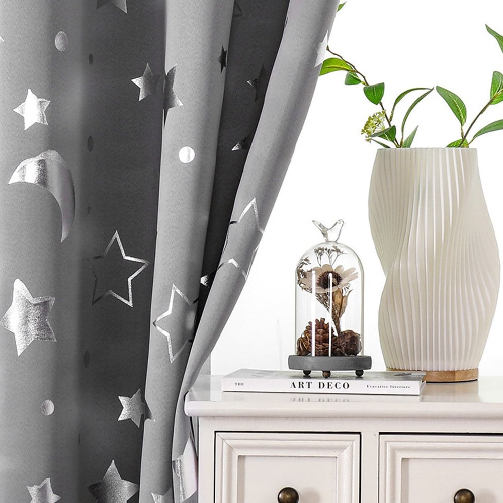 Blackout Curtains 51 x 53 inch Black Curtains Thermal Insulated Room Darkening Blackout Curtains For Bedroom