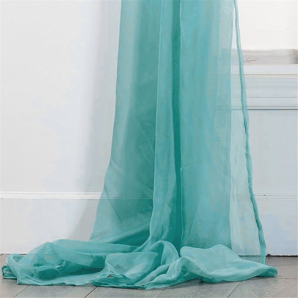 Sheer Window Scarf 216 inch Extra Long, Soft Textured Bed Canopy Scarf Curtains for Event Designs/Home Decor, 50 inches Wide