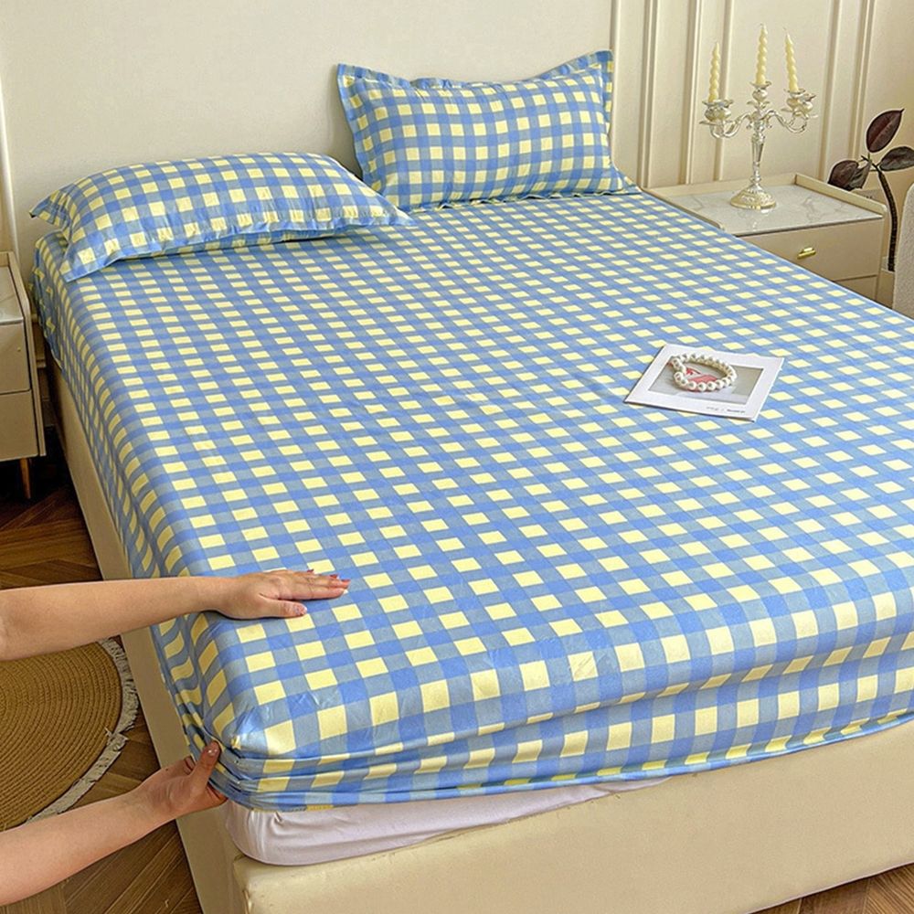 Non-Slip Fitted Bed Sheet, 78.7x70.9in Double Bed Cover, Four-Way Stretch Elastic Corners, Soft Knitted Fiber for Mattress Protection, For Comfortable Sleep, For Adults Cozy Bedding