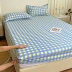 Non-Slip Fitted Bed Sheet, 78.7x70.9in Double Bed Cover, Four-Way Stretch Elastic Corners, Soft Knitted Fiber for Mattress Protection, For Comfortable Sleep, For Adults Cozy Bedding