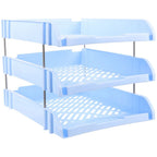 Space-Saving Desk Paper Organizer, Multi-Compartment Stationery Storage for Office and Home Desk Organization