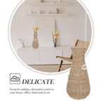 Compact Rattan Desktop Vase with Woven Design for Elegant Home Display