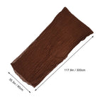 5Pcs Brown Boho Pleated Cheesecloth Table Runner for Wedding Table and Autumn Rustic Decor