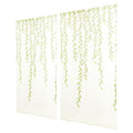 Green Transparent Curtains with Rod Pocket Sheer Voile Window Screen for Privacy and Natural Light