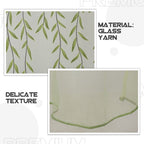 Green Transparent Curtains with Rod Pocket Sheer Voile Window Screen for Privacy and Natural Light
