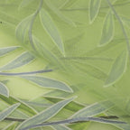 Green Transparent Curtains with Rod Pocket Sheer Voile Window Screen for Privacy and Natural Light