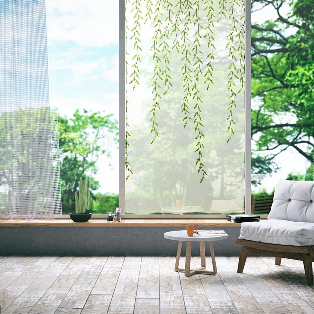Green Transparent Curtains with Rod Pocket Sheer Voile Window Screen for Privacy and Natural Light