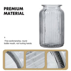 Grey Colored Vase for Home Chic Glass Flower Container 1Pc