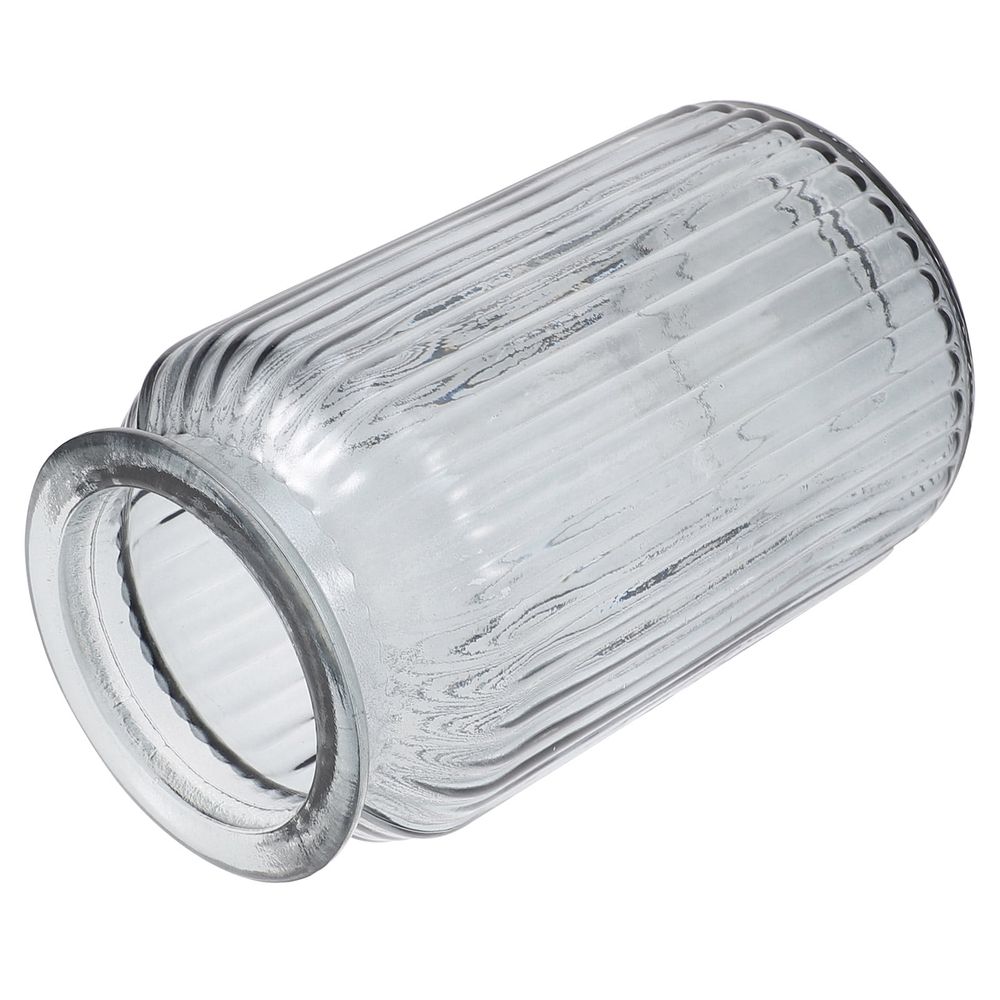 Grey Colored Vase for Home Chic Glass Flower Container 1Pc