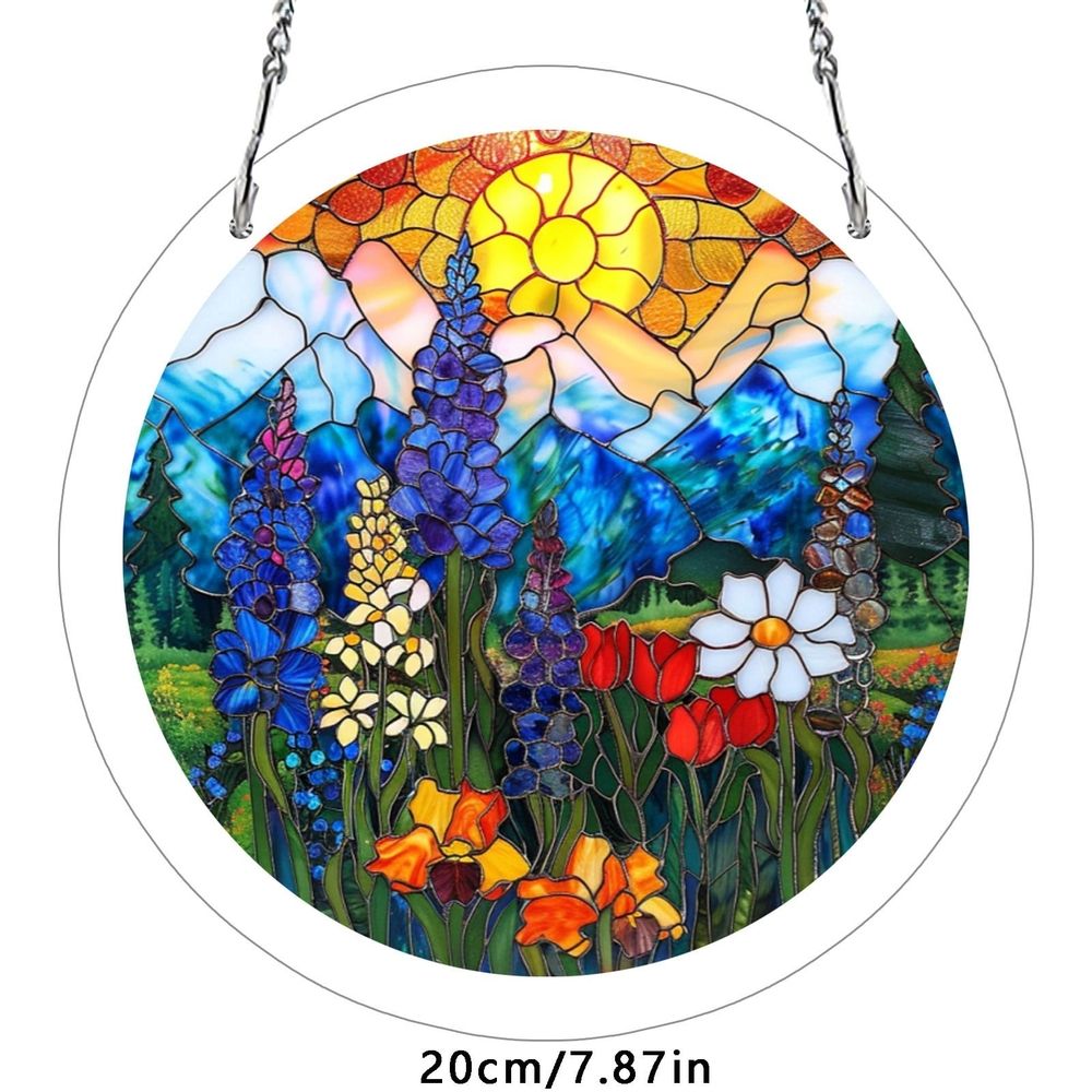 Rainbow Projection Acrylic Suncatcher Puzzle 83 Pieces – 7.4 Inch Stained Glass Style Window Art Kit for Home, Garden & Patio, DIY Craft Gift for Adults