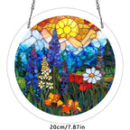 Rainbow Projection Acrylic Suncatcher Puzzle 83 Pieces – 7.4 Inch Stained Glass Style Window Art Kit for Home, Garden & Patio, DIY Craft Gift for Adults
