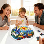 Rainbow Projection Acrylic Suncatcher Puzzle 83 Pieces – 7.4 Inch Stained Glass Style Window Art Kit for Home, Garden & Patio, DIY Craft Gift for Adults