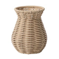 Wicker Vases For Flowers Basket Vase,Tabletop Woven Rattan Vase For Flowers,Rustic Country Style Rattan Basket Vase, Farmhouse Small Wicker Woven Bouquet Vase Table Centerpiece For Home Decor