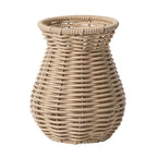 Wicker Vases For Flowers Basket Vase,Tabletop Woven Rattan Vase For Flowers,Rustic Country Style Rattan Basket Vase, Farmhouse Small Wicker Woven Bouquet Vase Table Centerpiece For Home Decor