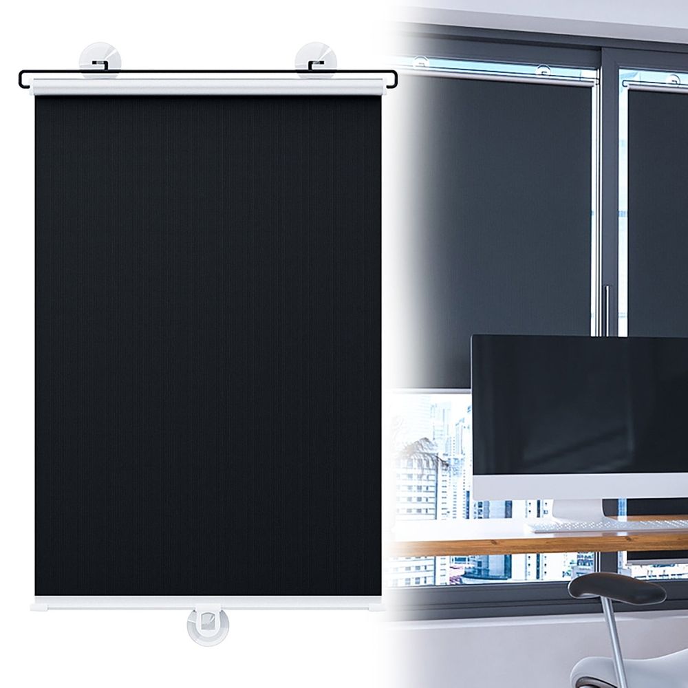 Blackout Roller Shades for Windows Cordless Roller Blinds with UV Protection Jacquard Fabric, Room Darkening Thermal Insulated for Home, Easy to Install 45*125cm