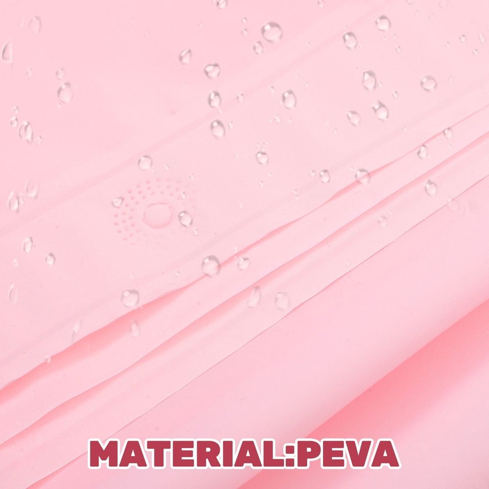 PEVA Shower Curtain 1 Piece 180x180 Inch Bathroom Decor for Home and Bath
