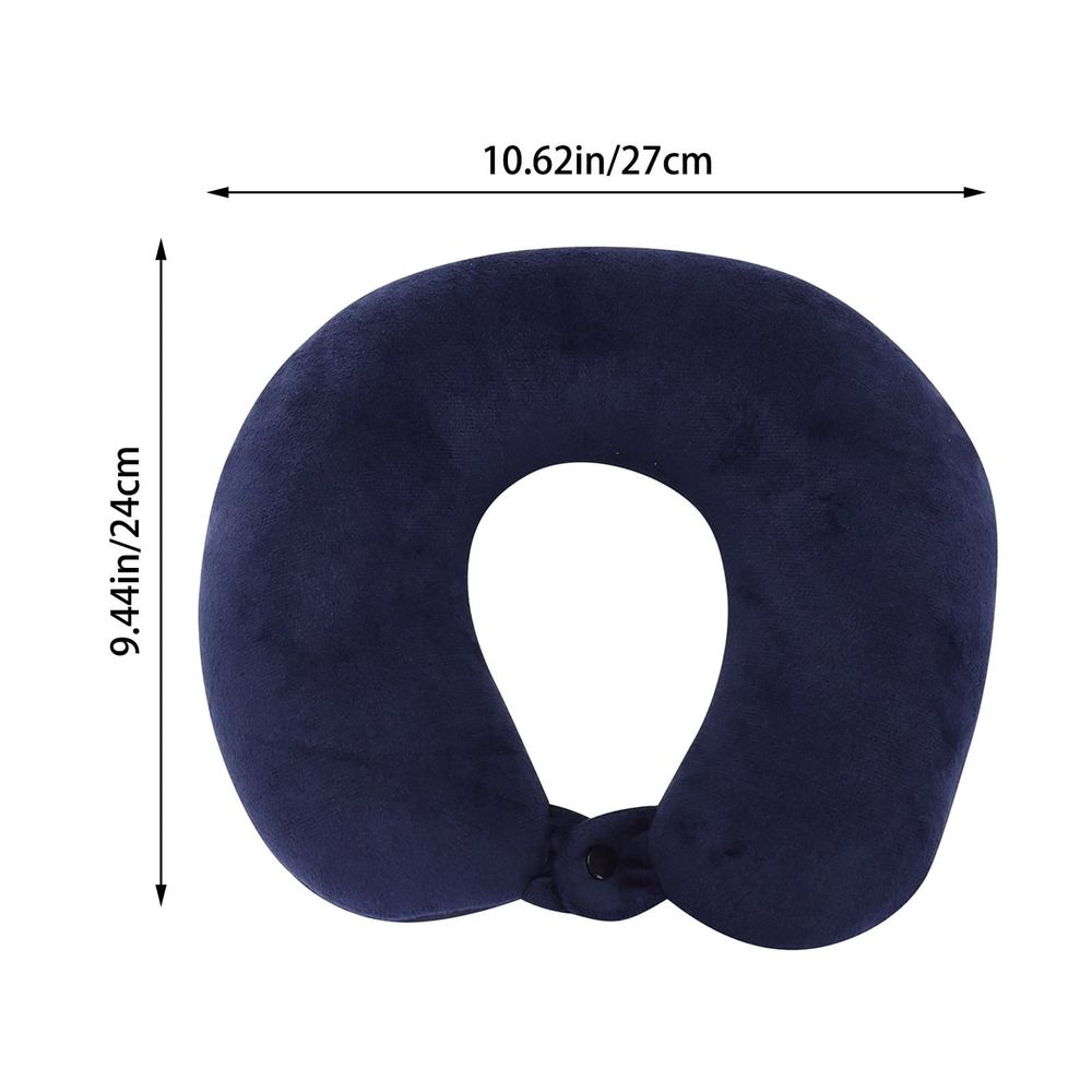 Grey Memory Foam Travel Pillow, Soft Neck Pillow for Sleeping on Airplane – Removable Washable Cover for No Neck Pain