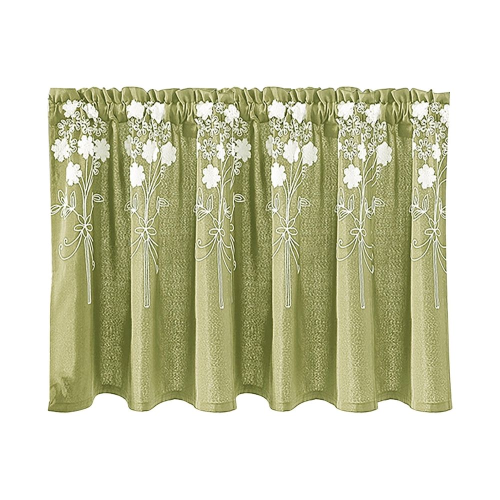 Blackout Curtains Floral Curtains Kitchen Coffee Curtains Bedroom Rod Curtains Lace Short Curtains Lace Curtains 54 X 24 Inch 1 Panels