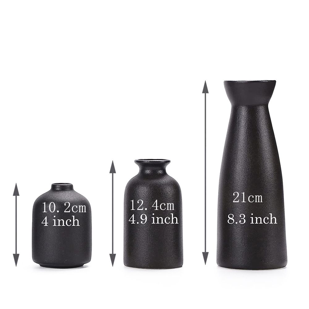 Flower Vase Promotion Sale! Ceramic Vase Set Decoration Household Living Room Flower Arrangement Modern Flower Apparatus Three Piece Set White Vase Decoration, Home Decor Sale Black