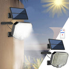 Garden Lamps Solar Wall Light Outdoor With Remote Control 16.4ft Cord Separate Solar Panel Solar LED Light Rainproof With 3 Modes For Patio Ceiling Porch Cabin Roof Tree Doorway