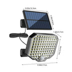 Garden Lamps Solar Wall Light Outdoor With Remote Control 16.4ft Cord Separate Solar Panel Solar LED Light Rainproof With 3 Modes For Patio Ceiling Porch Cabin Roof Tree Doorway