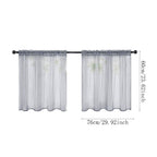 Bathroom Valances for Windows, Solid Colour Short Curtains Curtains Semi Kitchen Bathroom Thin Curtains Home Curtains(C, 54x17.7in)