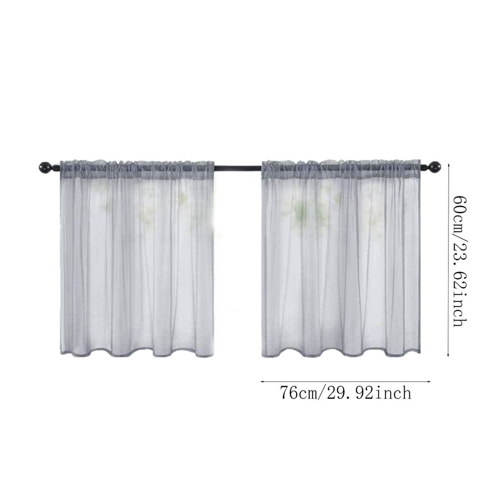 Bathroom Valances for Windows, Solid Colour Short Curtains Curtains Semi Kitchen Bathroom Thin Curtains Home Curtains(C, 54x17.7in)