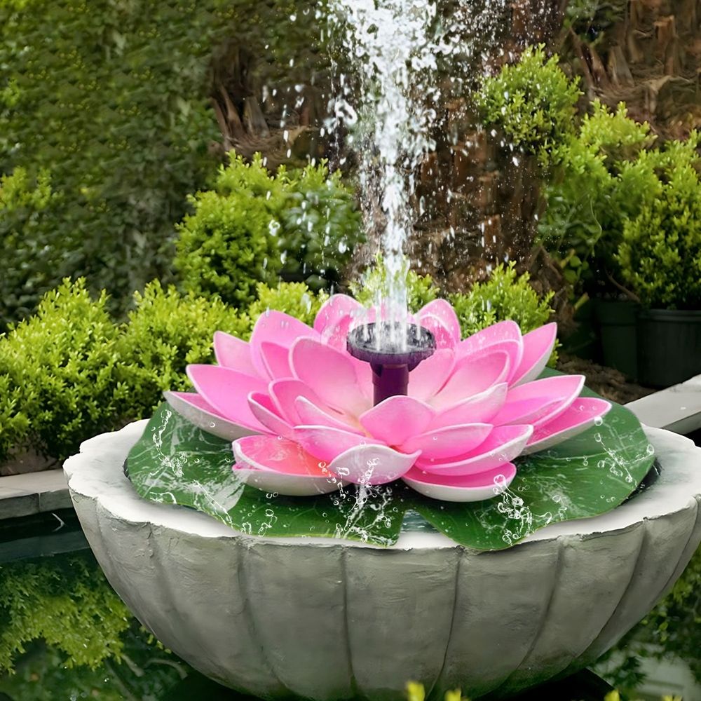 Solar Fountain , Floating Solar Powered Water Fountain Pump for Bird Bath, Garden, Pond, Pool, Outdoor , Lifelike Ornanment Home Garden Pond Decorations Gifts