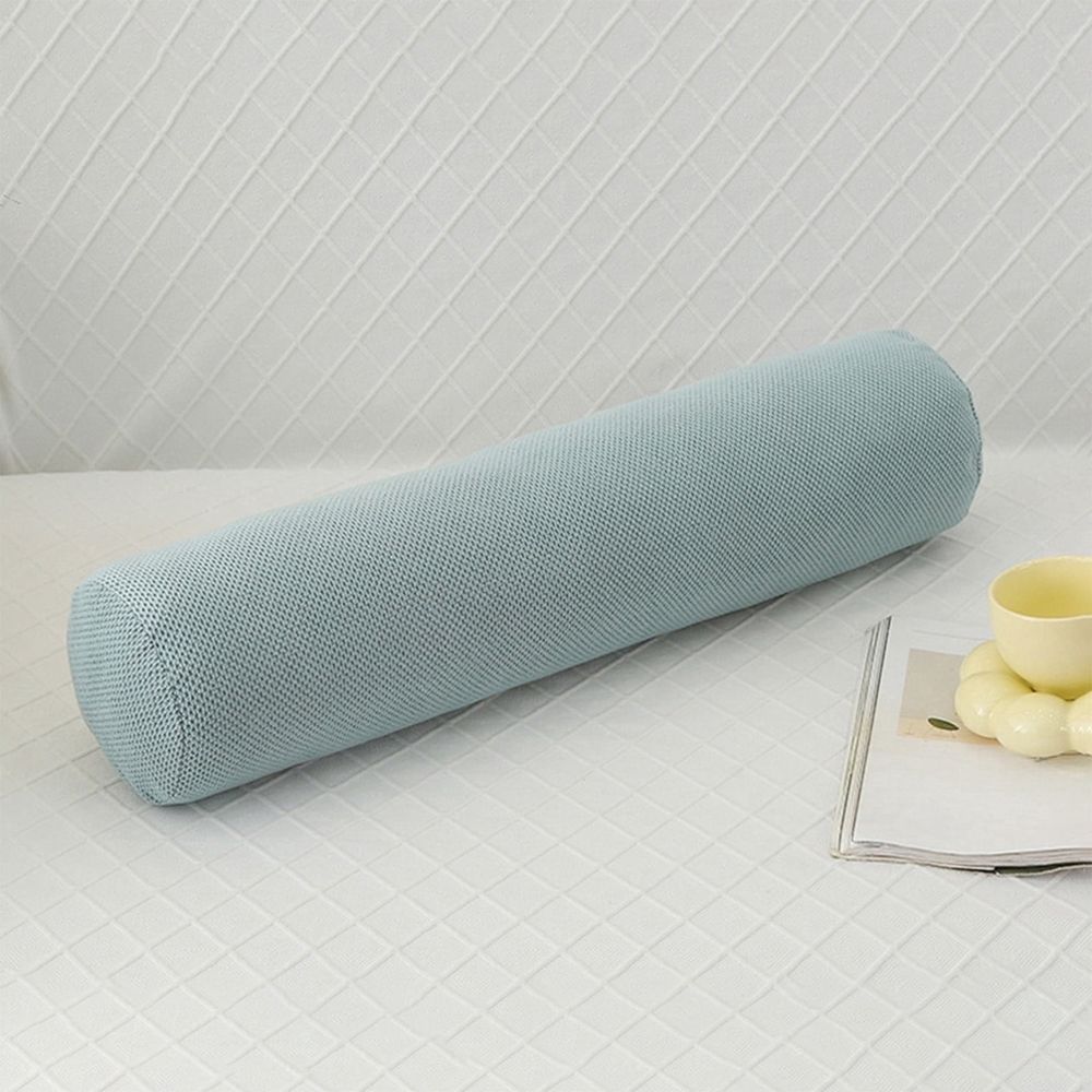 Round Cylinder Bolster Pillow with Removable Velvet Cover, Tube Roll Cervical Pillow for Head, Neck, Back and Legs Support, 23.6" x 6