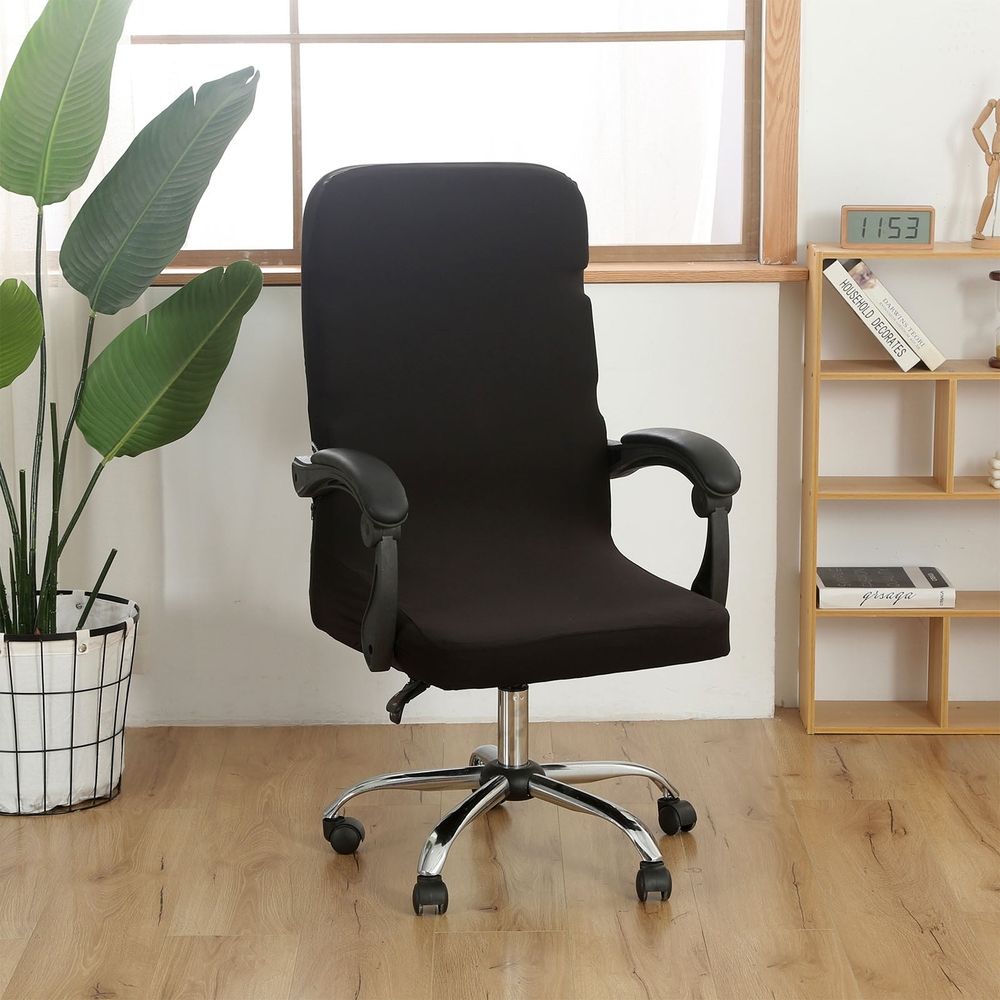 Office Chair Cover, Water Resistant Stretch Computer Office Chair Cover, with Durable Zipper, Washable Removable, for High Back Chair