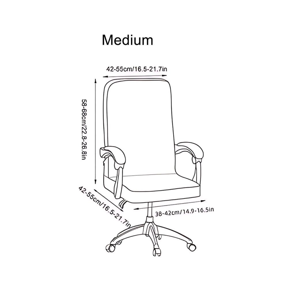 Office Chair Cover, Water Resistant Stretch Computer Office Chair Cover, with Durable Zipper, Washable Removable, for High Back Chair