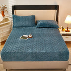 Bed Sheets, Luxury Soft Fuzzy Bottom Sheet, with Deep Pocket, Shrinkage and Fade Resistant, Easy Care, 1 Fitted Sheet Only
