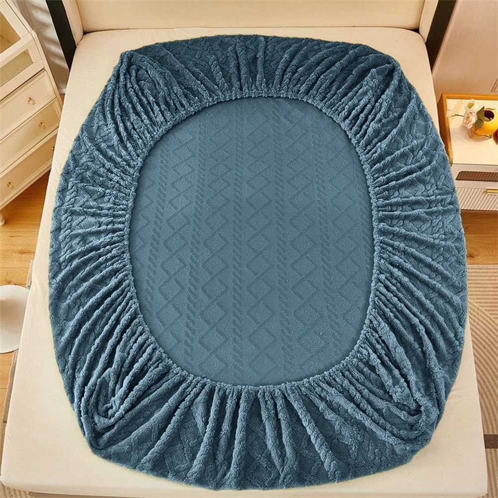 Bed Sheets, Luxury Soft Fuzzy Bottom Sheet, with Deep Pocket, Shrinkage and Fade Resistant, Easy Care, 1 Fitted Sheet Only