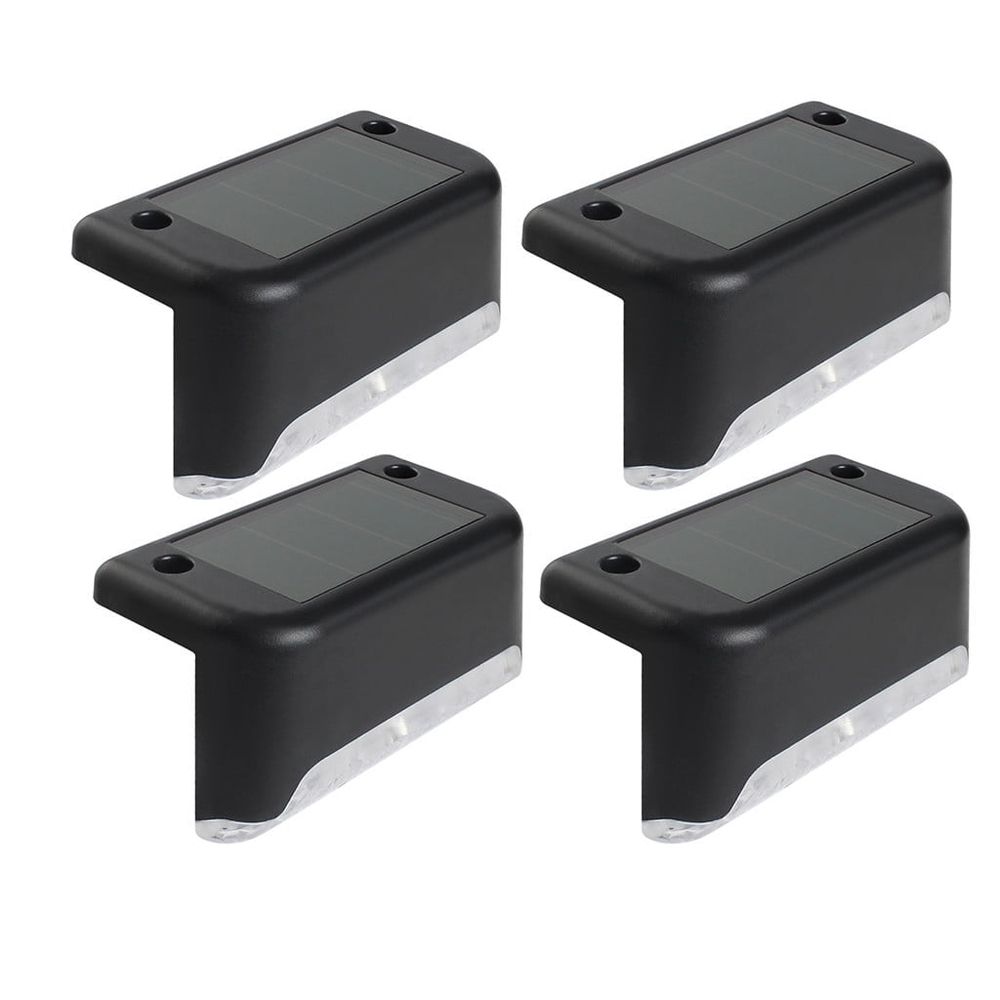 Solar Deck Lights, 4 Pack LED Waterproof Outdoor Lights, Solar Step Lights for Outdoor Stairs, Step, Fence, Yard, Patio, Railing, Garden and Pathway
