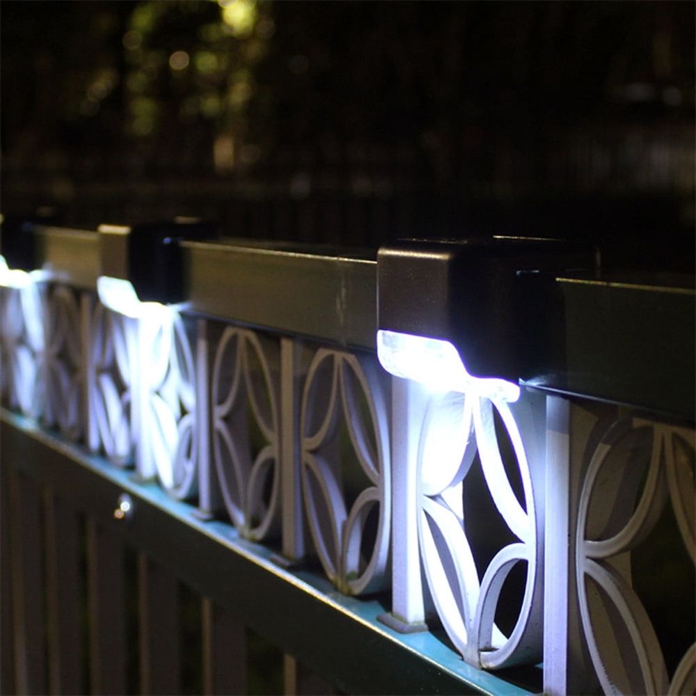 Solar Deck Lights, 4 Pack LED Waterproof Outdoor Lights, Solar Step Lights for Outdoor Stairs, Step, Fence, Yard, Patio, Railing, Garden and Pathway