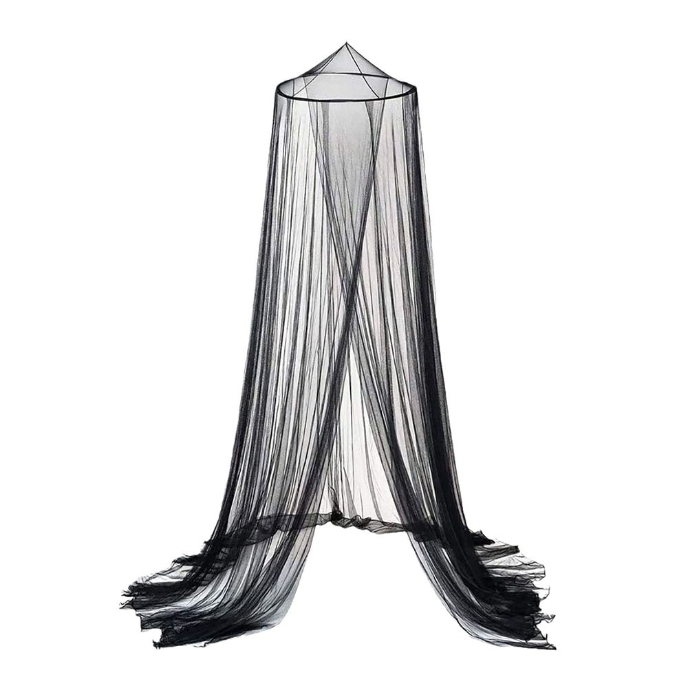 Black Starry Canopy Bed Curtain with Glowing Stars, Mosquito Net for Single, Twin, Full, Queen Bed – Room Decor for Bedroom