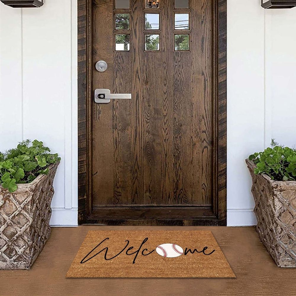 Carpet Door Mats Baseball Copywriting Floor Mat Polyester Door Mat Holiday Home Decor Mat