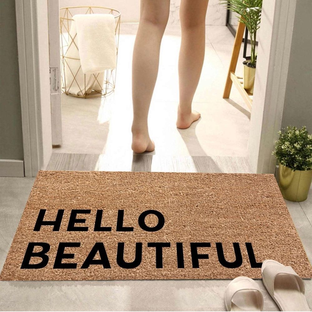 Carpet Door Mats Hello Beautiful Welcome Funny Cute Doormat Door Mat Welcome Friends Doormat Funny Doormat New Home Door Mat