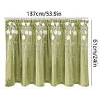 Blackout Curtains Floral Curtains Kitchen Coffee Curtains Bedroom Rod Curtains Lace Short Curtains Lace Curtains 54 X 24 Inch 1 Panels