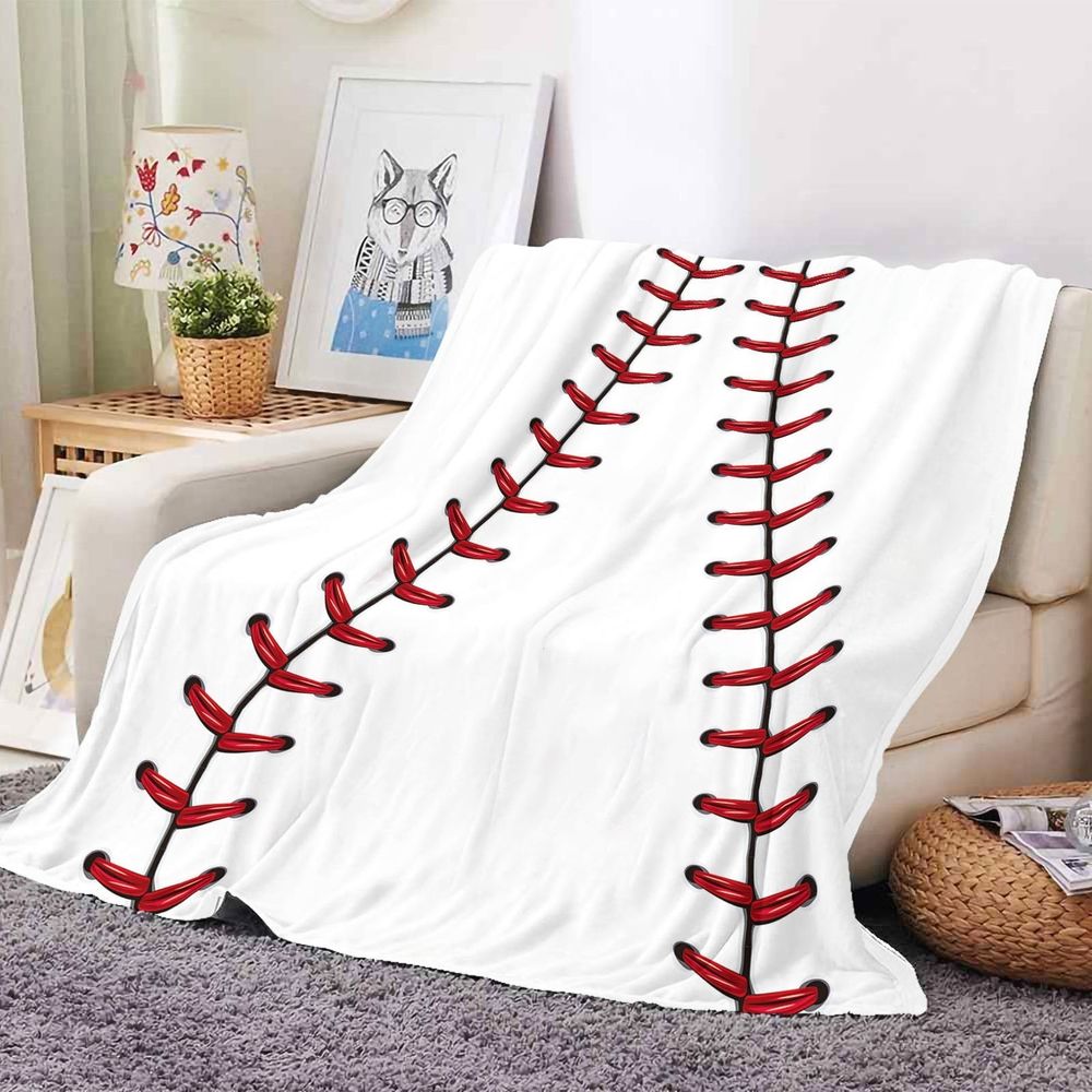 Blanket Baseball Blanket Gifts Flannel Sports Blankets Lightweight Fleece Soft Throw Blanket For Kids Couch And Bed