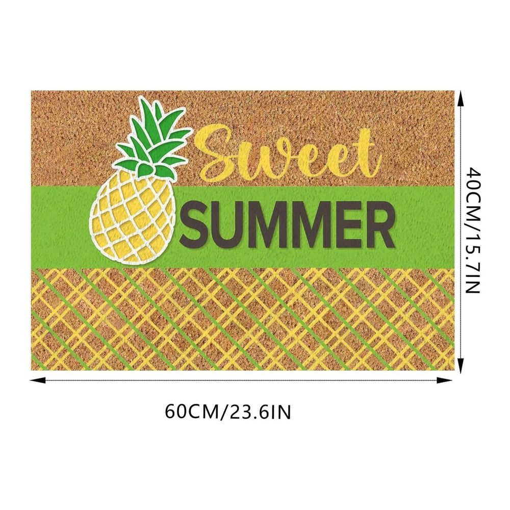 Door mat Non Slip Washable Welcome Door Mats With Fruit Ice Beach Summer Decorative Doormat For Front Door Outside Entry Yard Floor