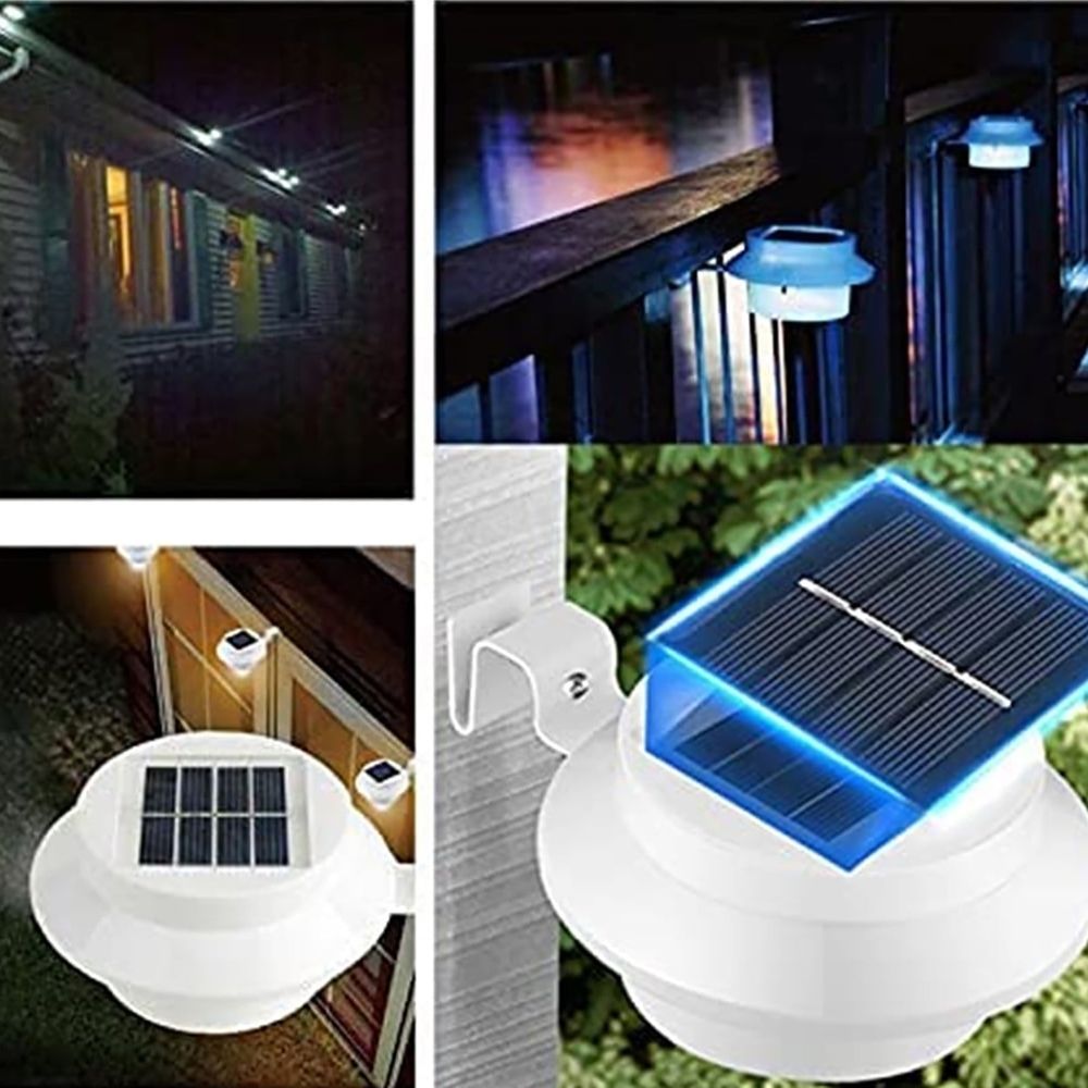 Solar Garden Lights Solar Light Lamp Powered Outdoor Garden Yard Wall LED Outdoor Solar Gutter LED Lights Solar Gutter Night Utility Light