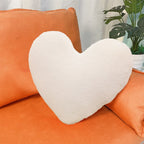 Heart Shape Pillow, Soft Fluffy Heart Throw Pillow, Cute Love Throw Cushion, Heart Decorative Pillow for Valentine's Day Gifts and Couch Bed Sofa Decor, 15.7 Inch, White